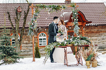 Оформление зимней свадьбы