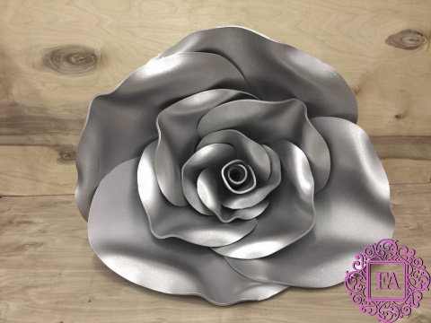 Большая серебряная роза фото Флер Артдан